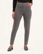 Ponte Knit Fly Front Pant | Truth | JANE + MERCER