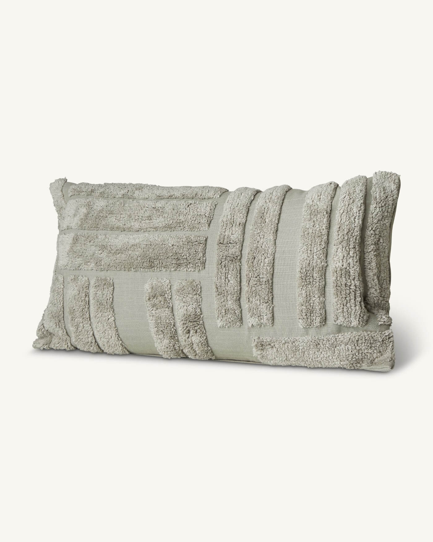 14x26 Cotton Tufted Lumbar Pillow, Blue Sage | Magaschoni Home | JANE + MERCER