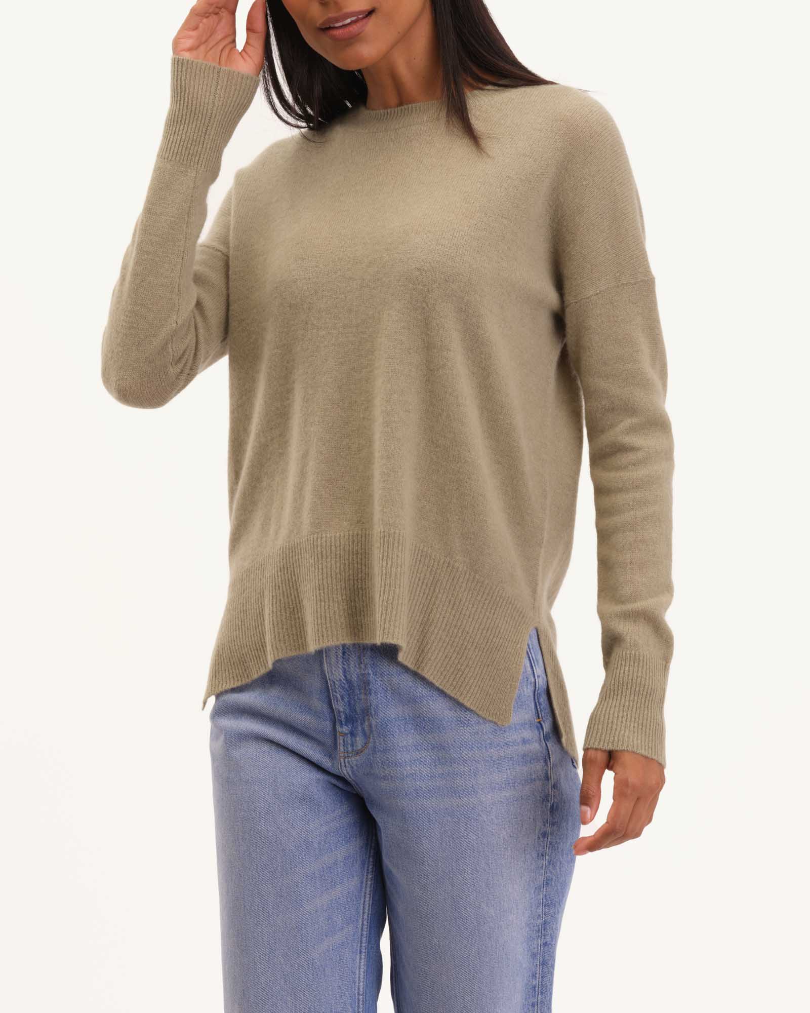 Shop Classic Cashmere Crewneck Sweater | T Tahari | JANE + MERCER