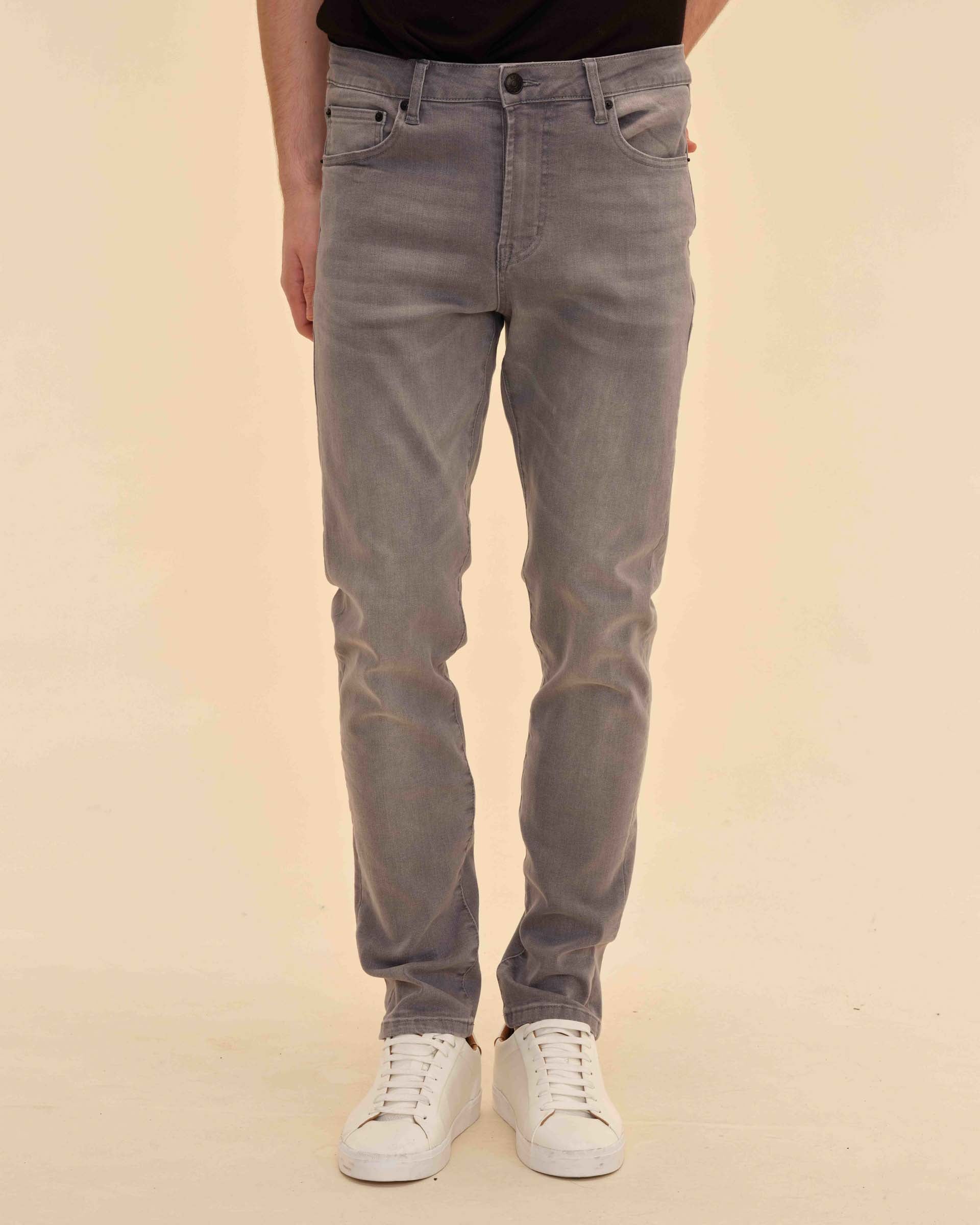 Men's Skinny Fit Grey Wash Stretch Jeans | Truth | JANE + MERCER