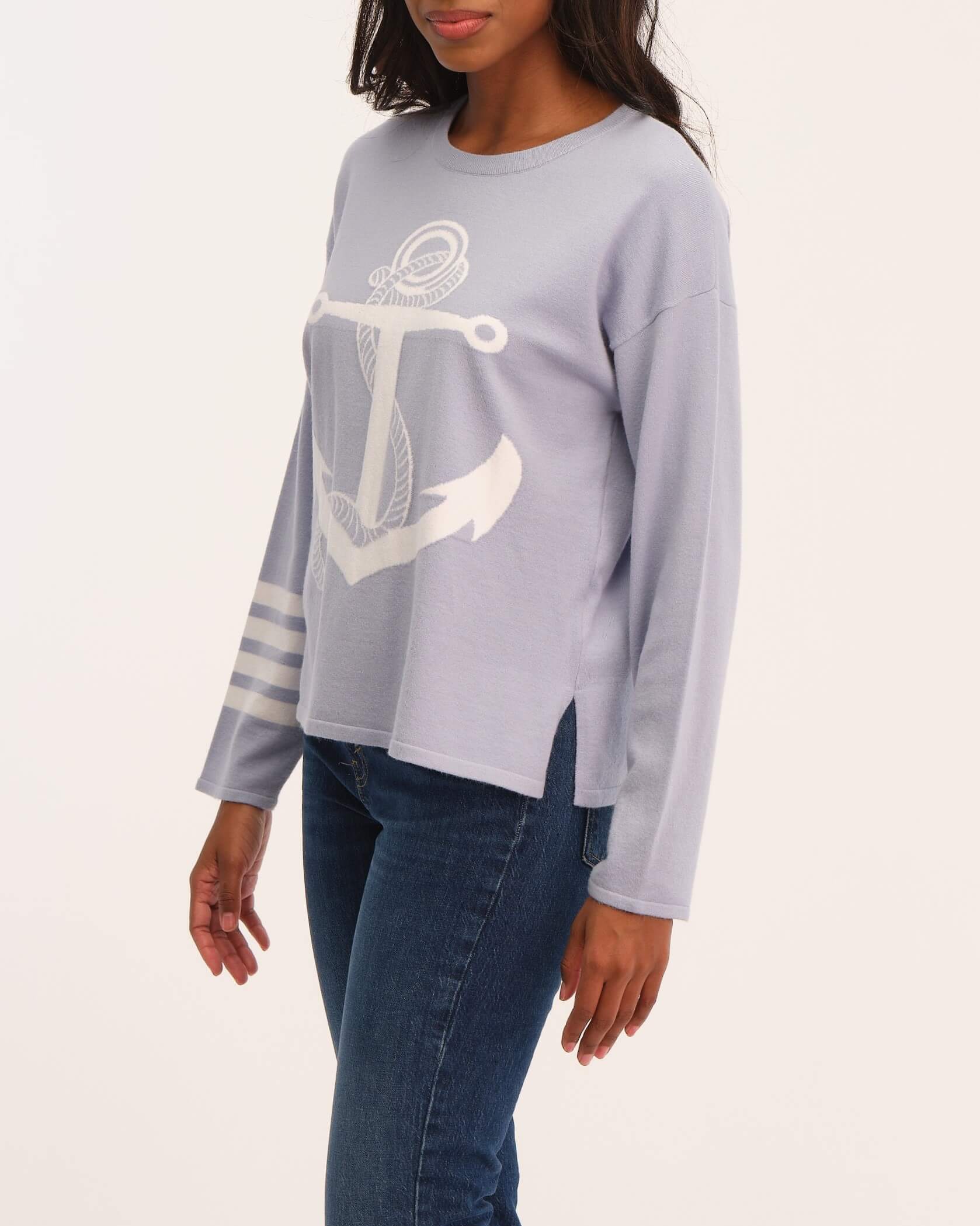 Philosophy Women's Anchor Print Pullover Sweater | JANE + MERCER