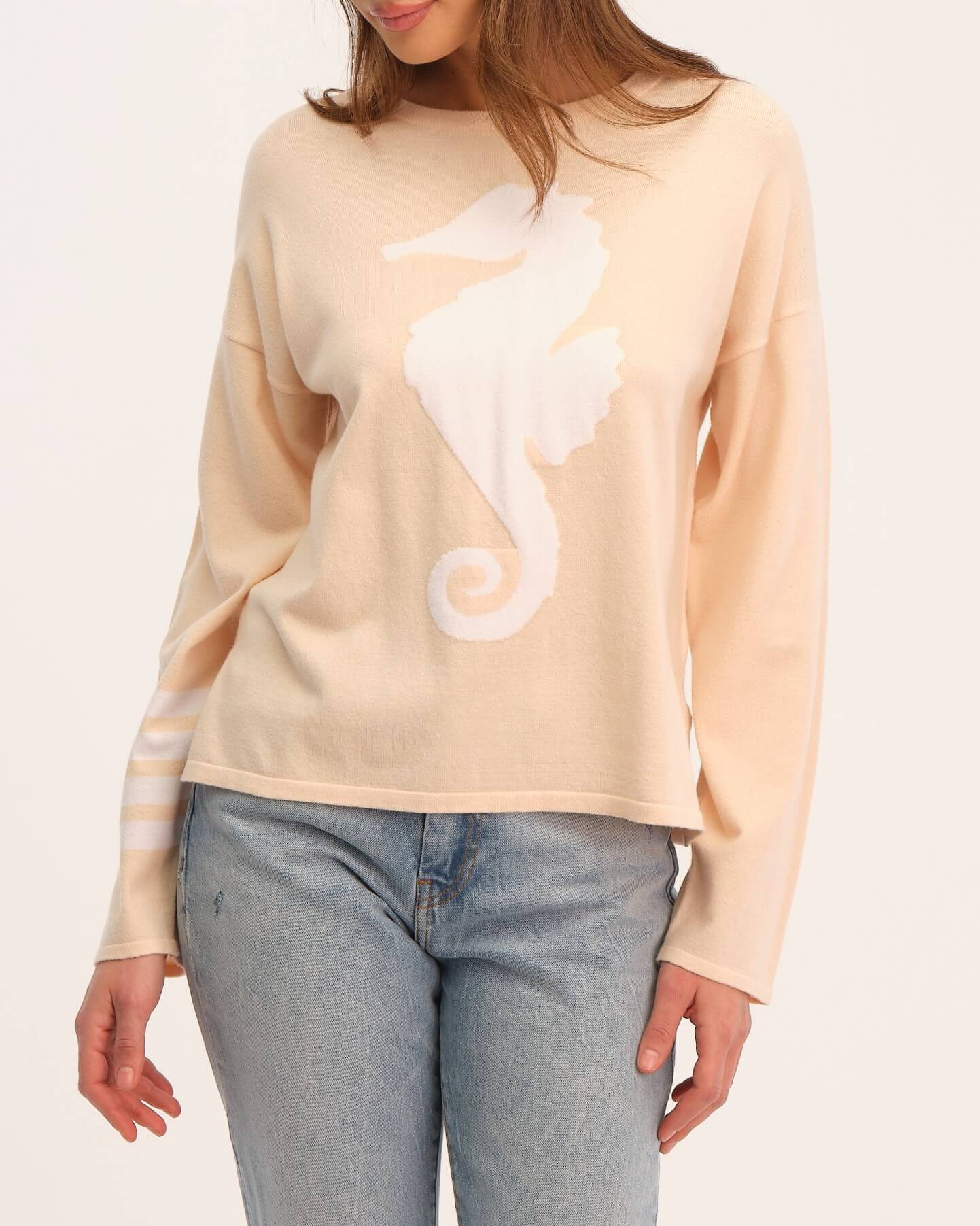 Philosophy Women's Seahorse Print Pullover Sweater | JANE + MERCER