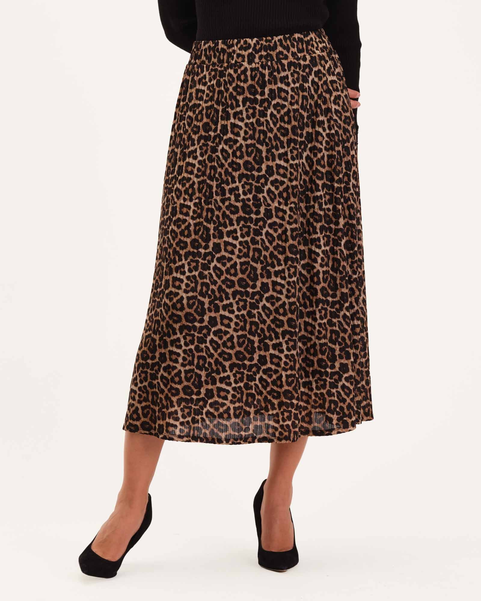 Animal print clearance knit skirt