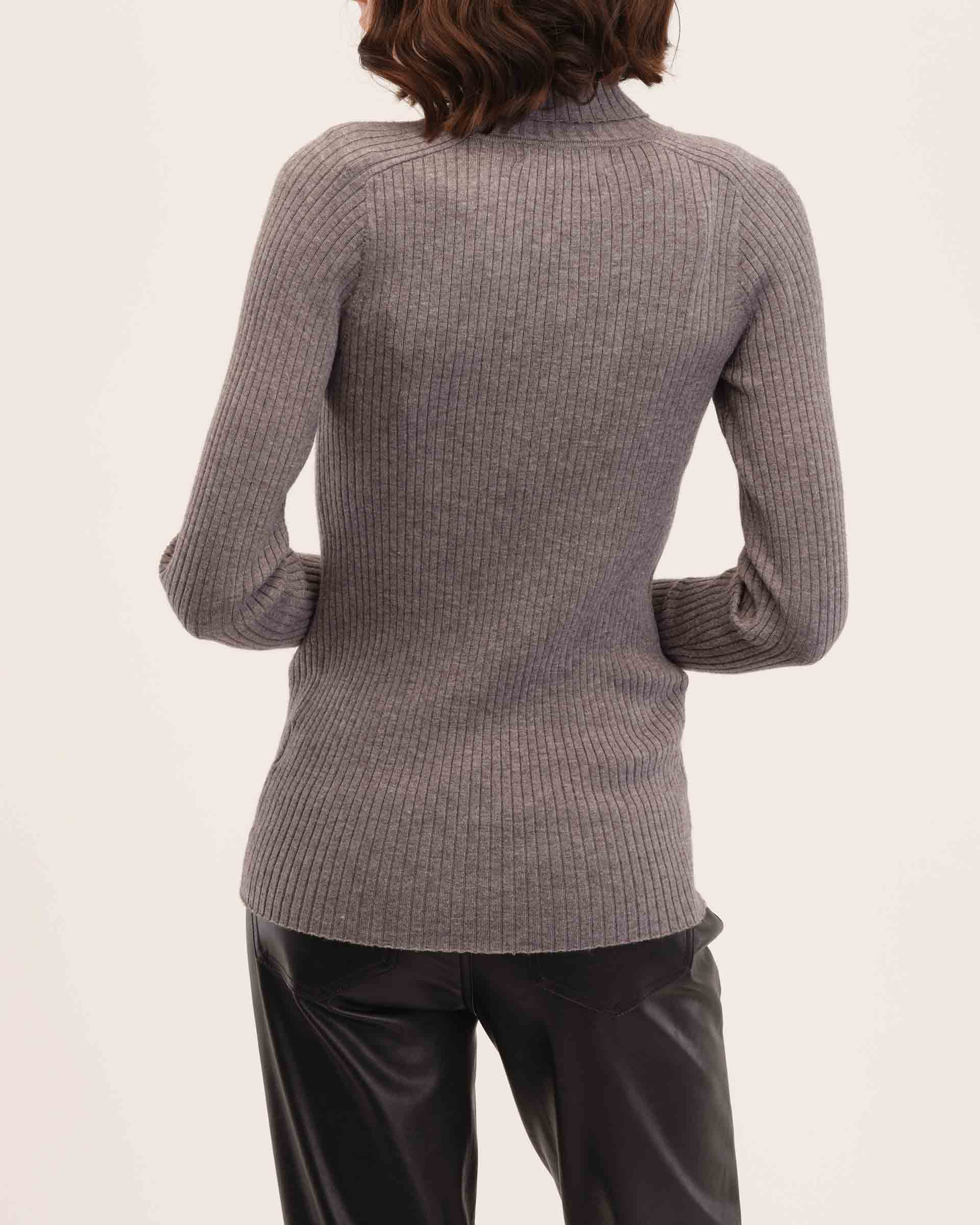 Saddle Sleeve Ribbed Turtleneck Sweater | Philosophy | JANE + MERCER