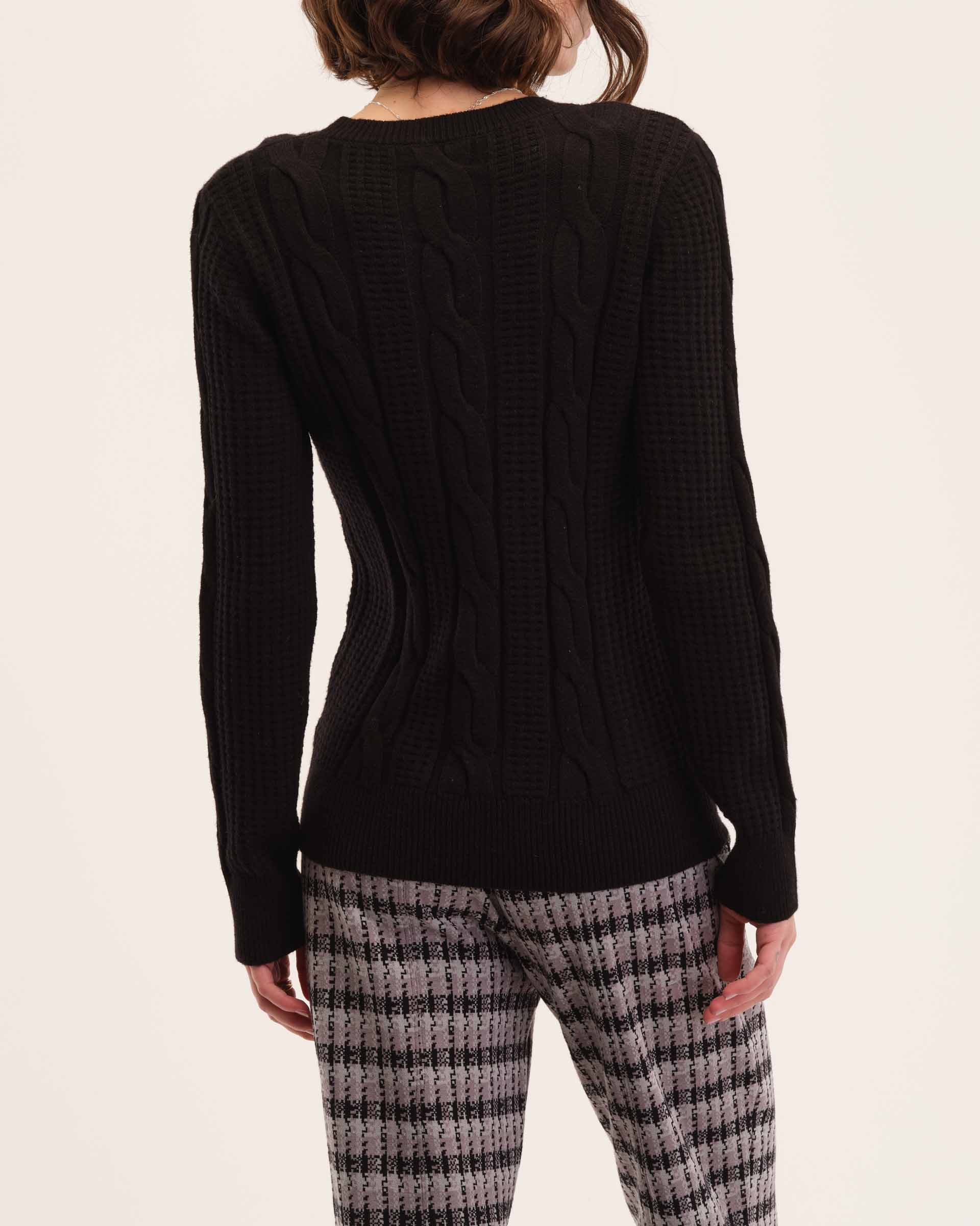 Crew Neck Cable-Knit Pullover | Philosophy | JANE + MERCER