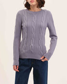 Crew Neck Cable-Knit Pullover | Philosophy | JANE + MERCER