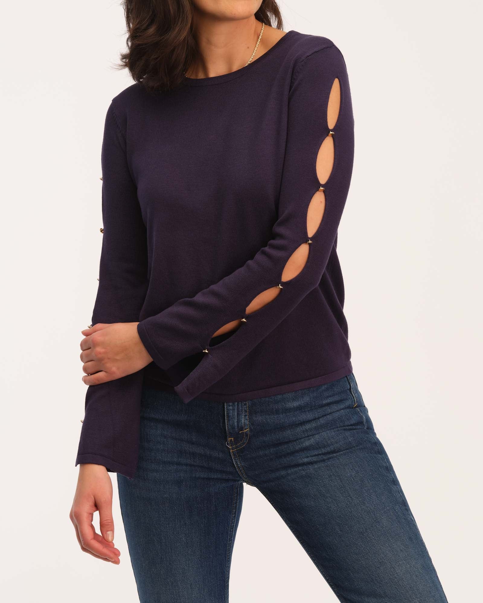 Shop Philosophy Women's Cutout Bell Sleeve Pullover | JANE + MERCER