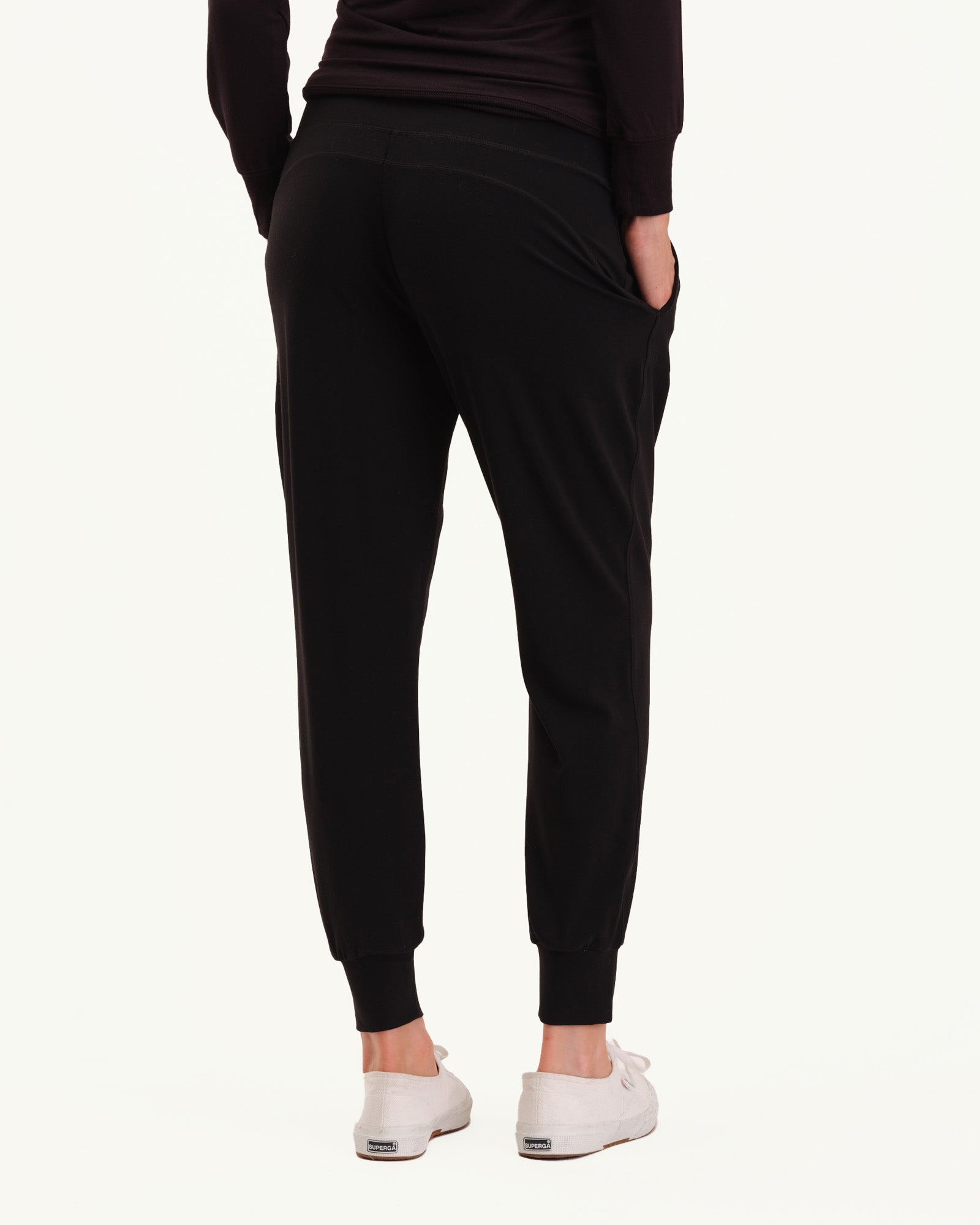 Pull-On Wide Waistband Knit Jogger | Philosophy | JANE + MERCER