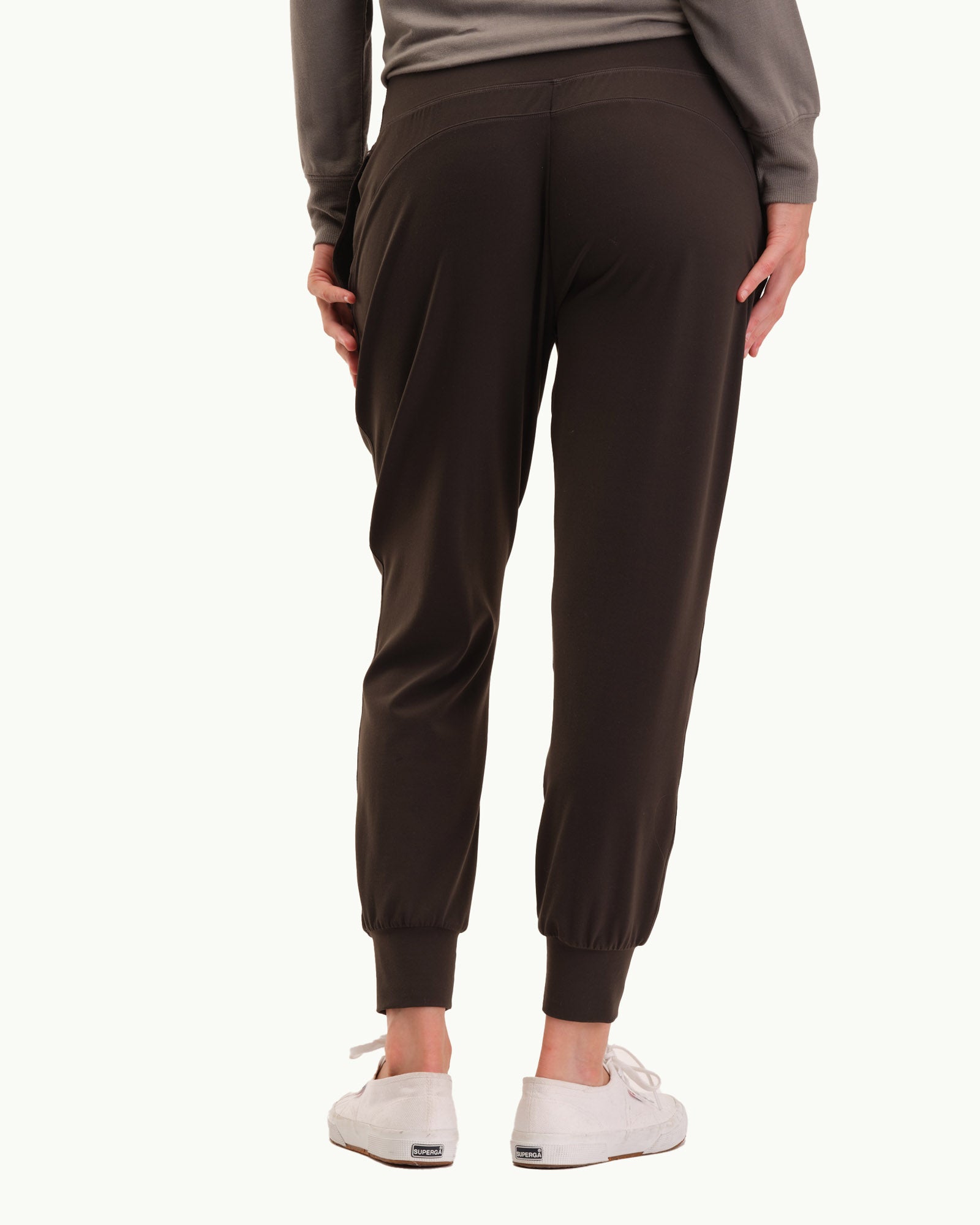 Pull-On Wide Waistband Knit Jogger