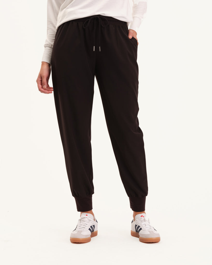 Pull-On Stretch Woven Jogger, Black | Philosophy