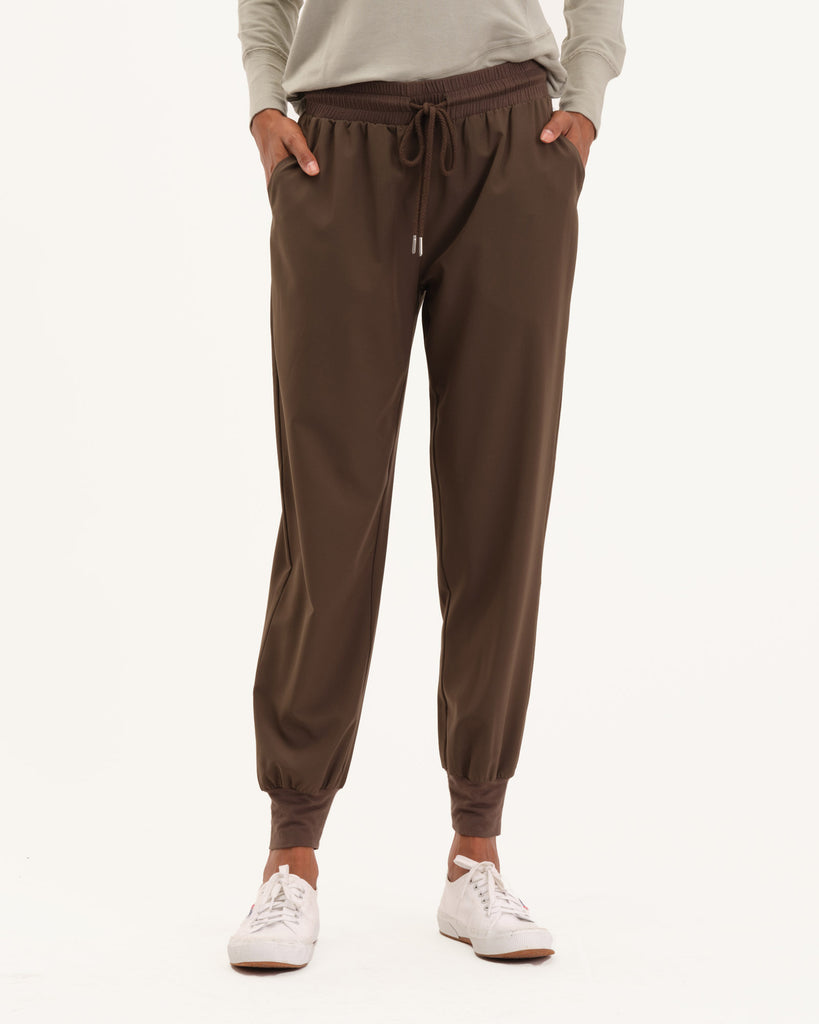 Pull-On Stretch Woven Jogger, Olive | Philosophy