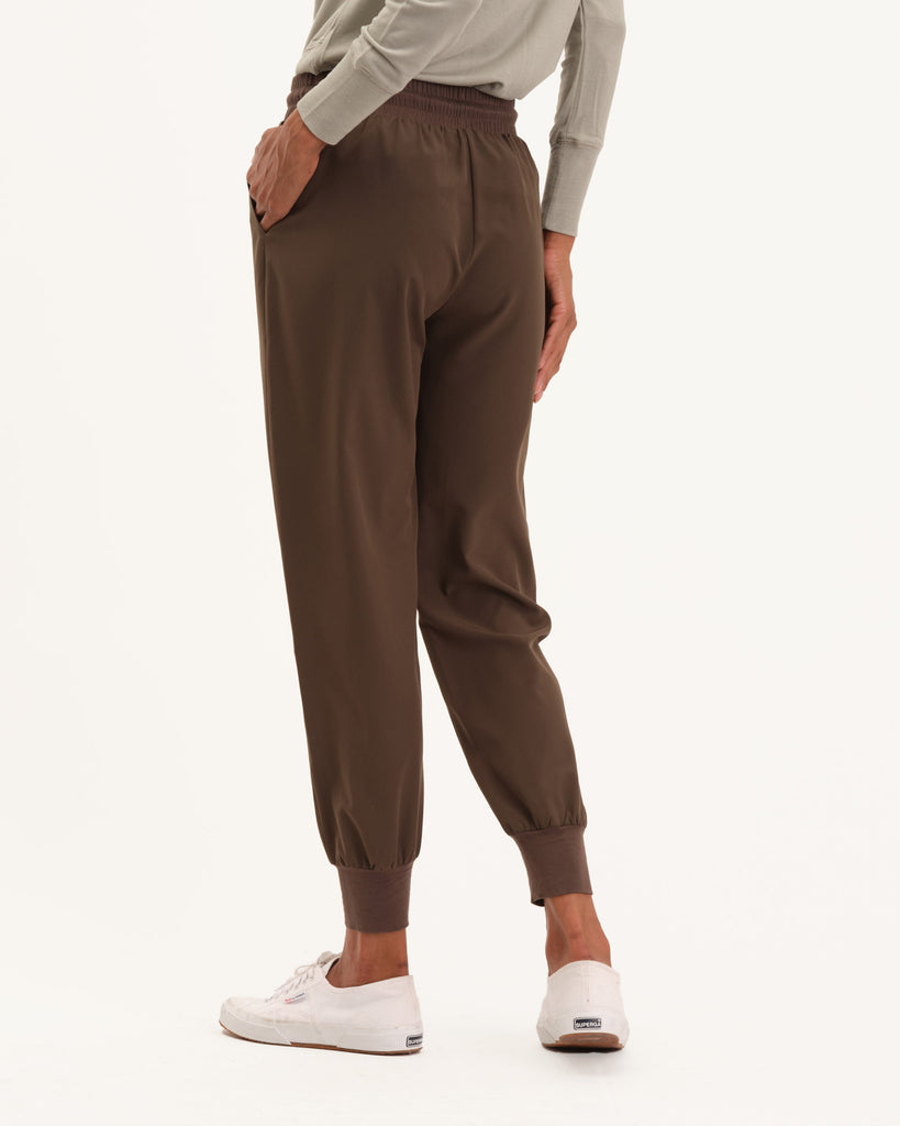Pull-On Stretch Woven Jogger, Olive | Philosophy