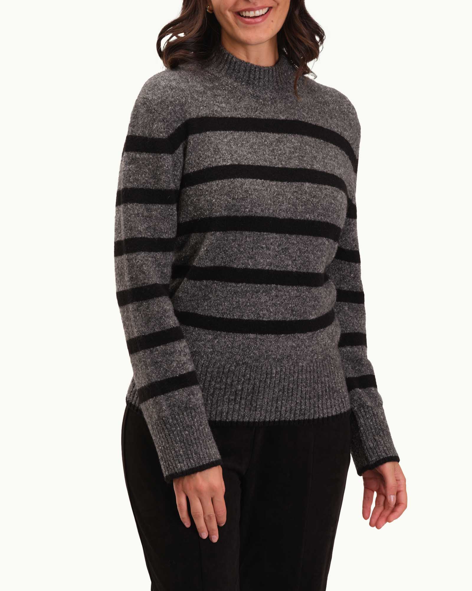 Mock Neck Striped Sweater | Workshop | JANE + MERCER