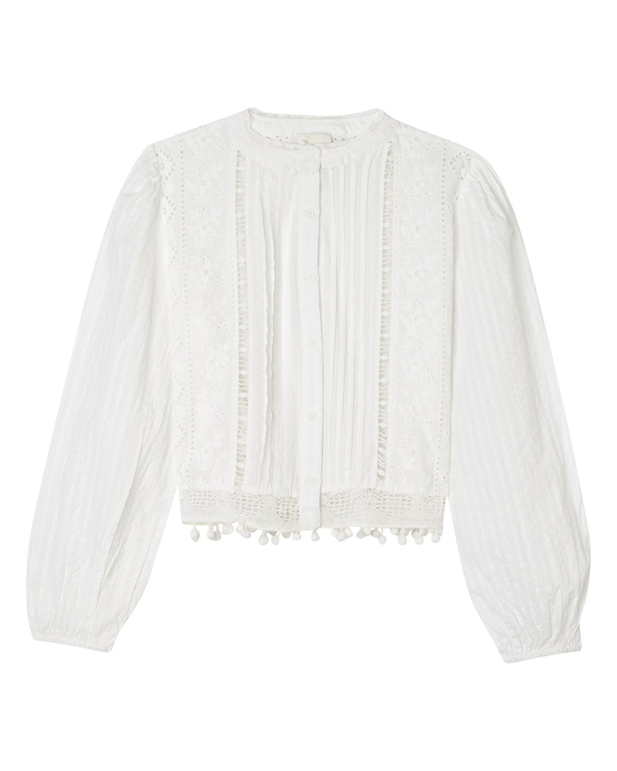 Industry Women's Woven Embroidery Button Front Blouse | JANE + MERCER