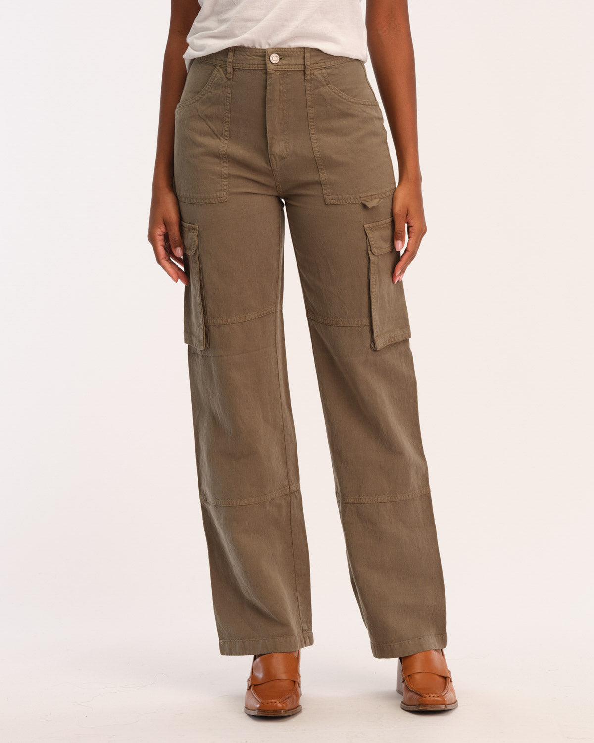 Industry Women's Linen Blend Cargo Pants | JANE + MERCER