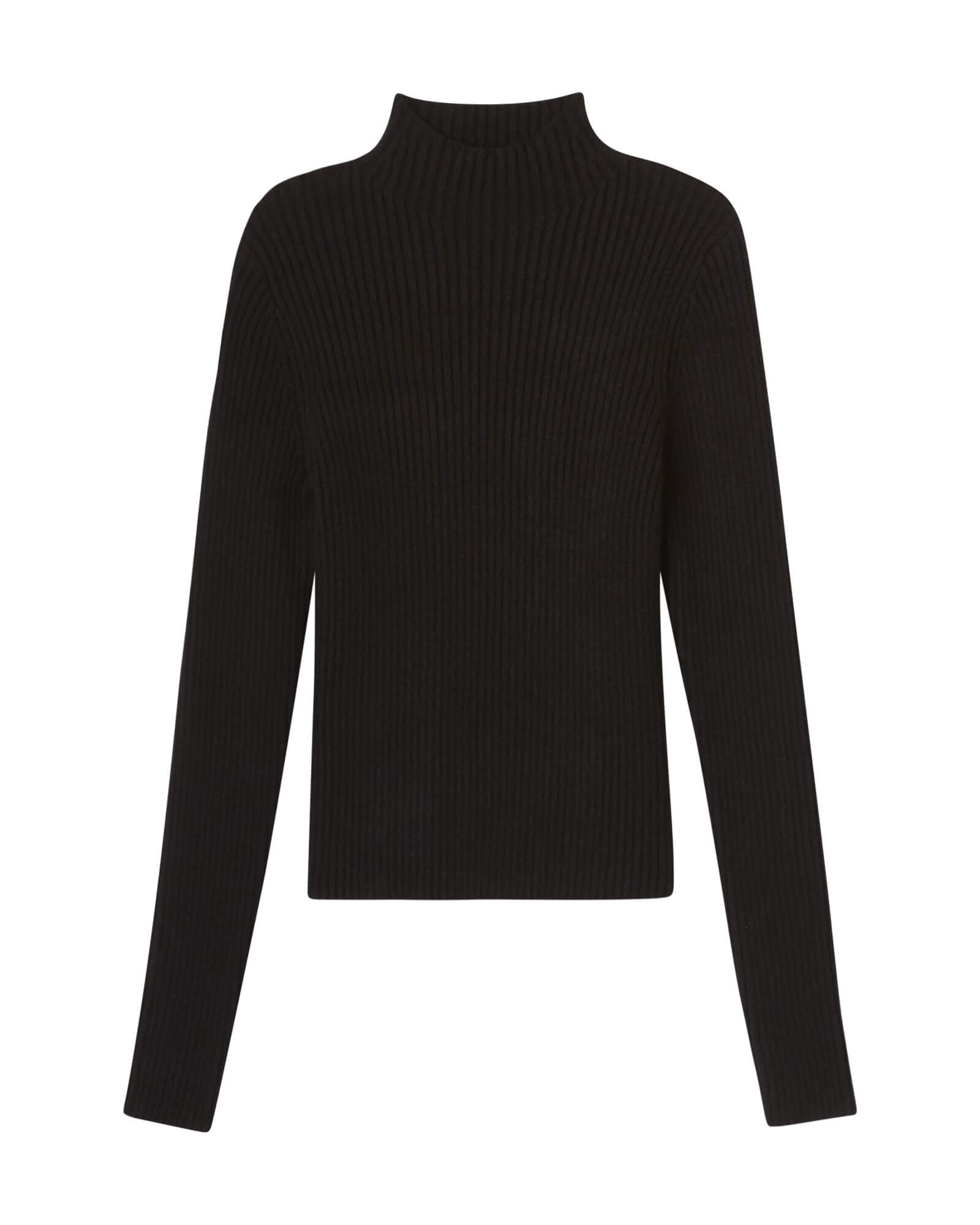 Shop Viscose Blend Ribbed Mock Neck Sweater | Industry | JANE + MERCER