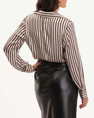 Satin Classic Stripe Shirt | Industry | JANE + MERCER