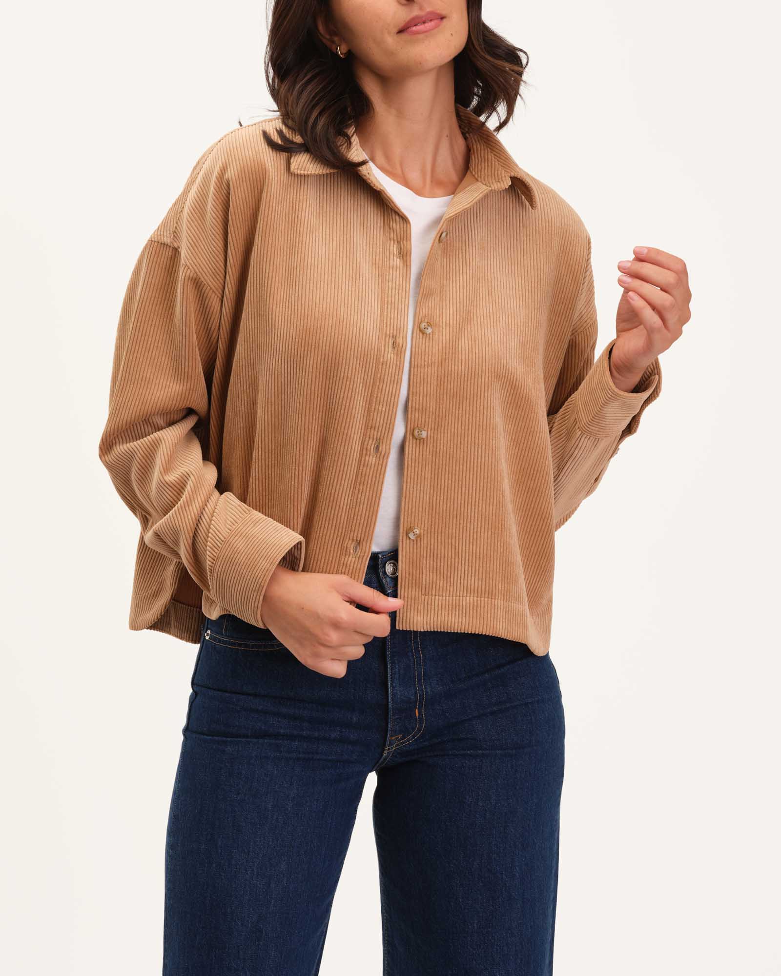 Button Front Corduroy Shirt Jacket | Industry | JANE + MERCER