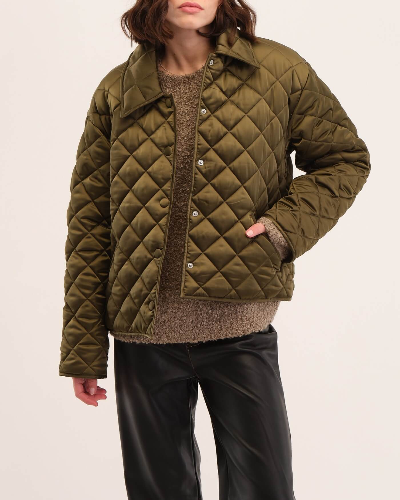 Snap Front Quilted Padded Jacket Industry