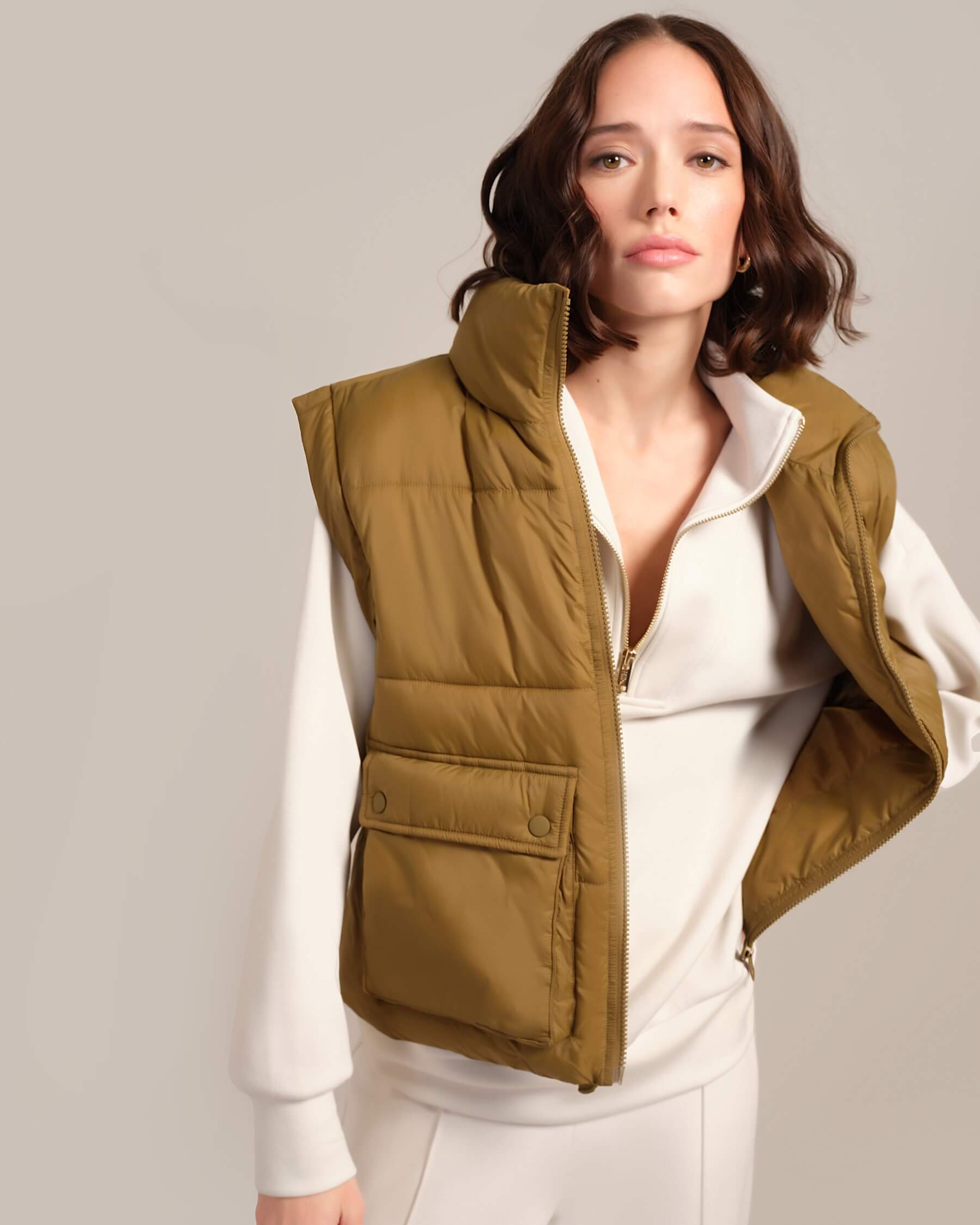 Cargo Pocket Padded Puffer Vest Industry