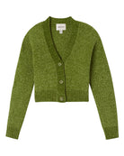 V-Neck Button Front Cropped Chenille Cardigan | Industry | JANE + MERCER