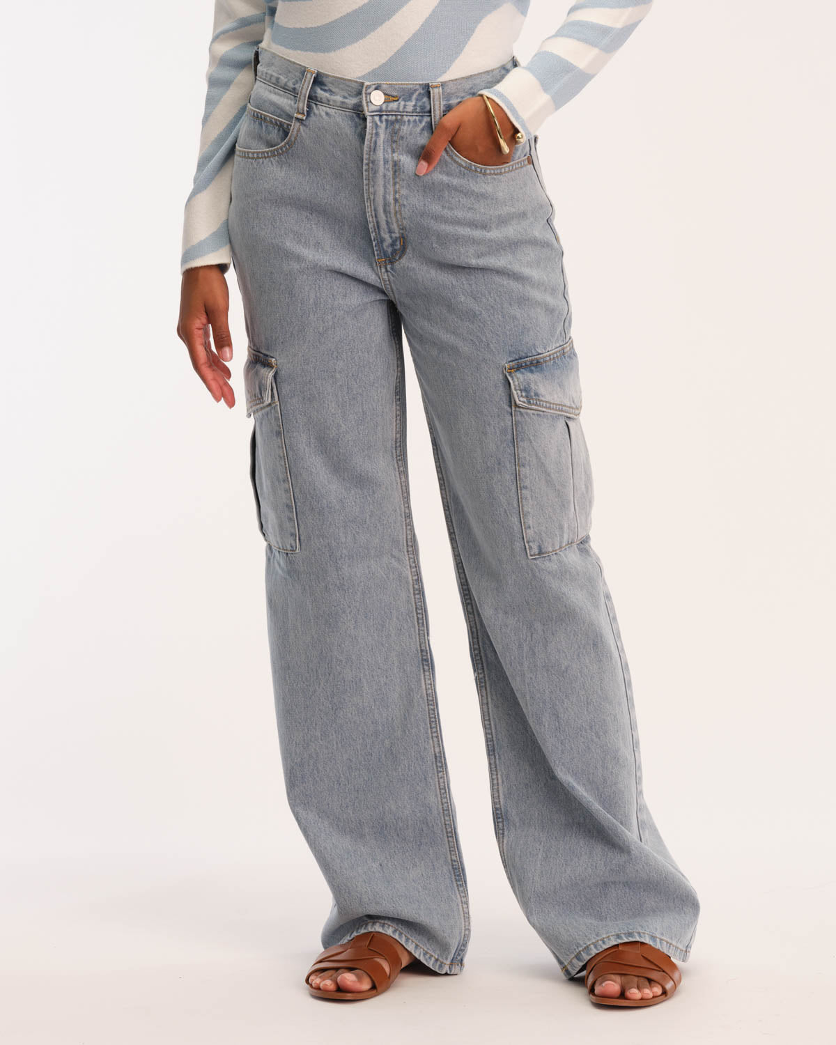 Industry Women's Wide Leg Cargo Jeans | JANE + MERCER