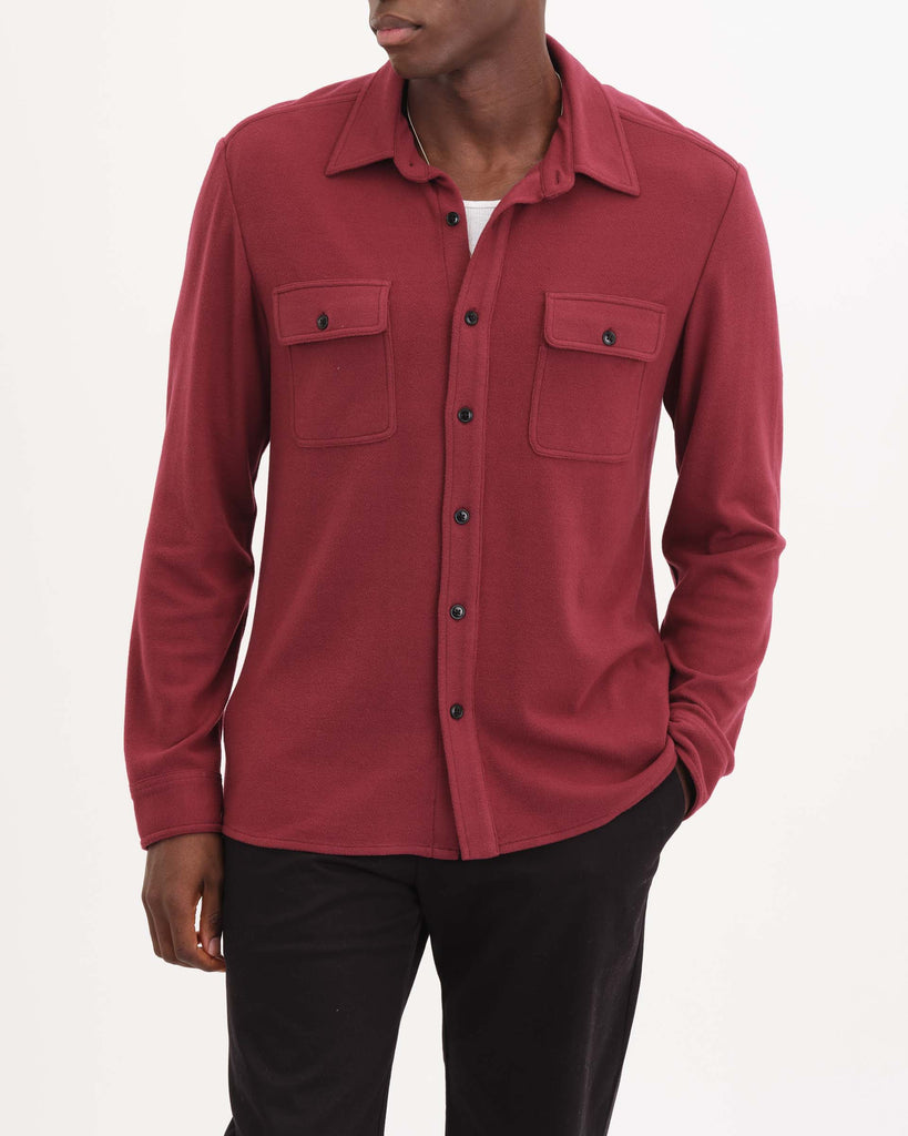 Men's Button Down Patch Pocket Shirt, Malbec | For The Republic Men's