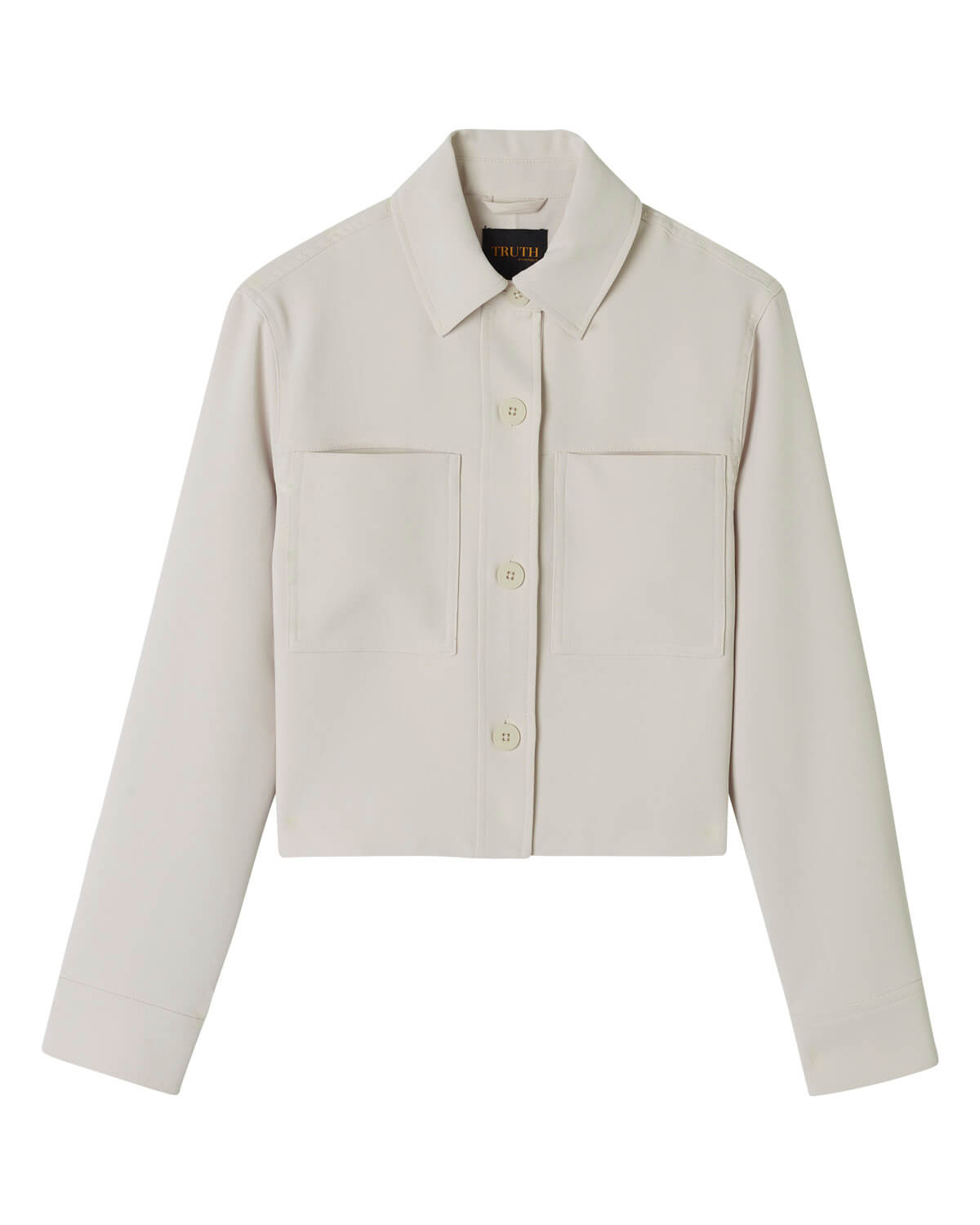 Truth Women's Button-Up Cropped Poplin Jacket | JANE + MERCER