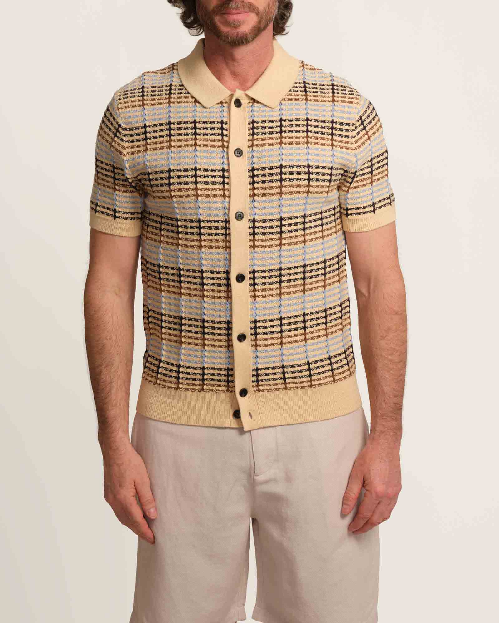 Shop Truth Men's Striped Button Down Sweater Cardigan | JANE + MERCER