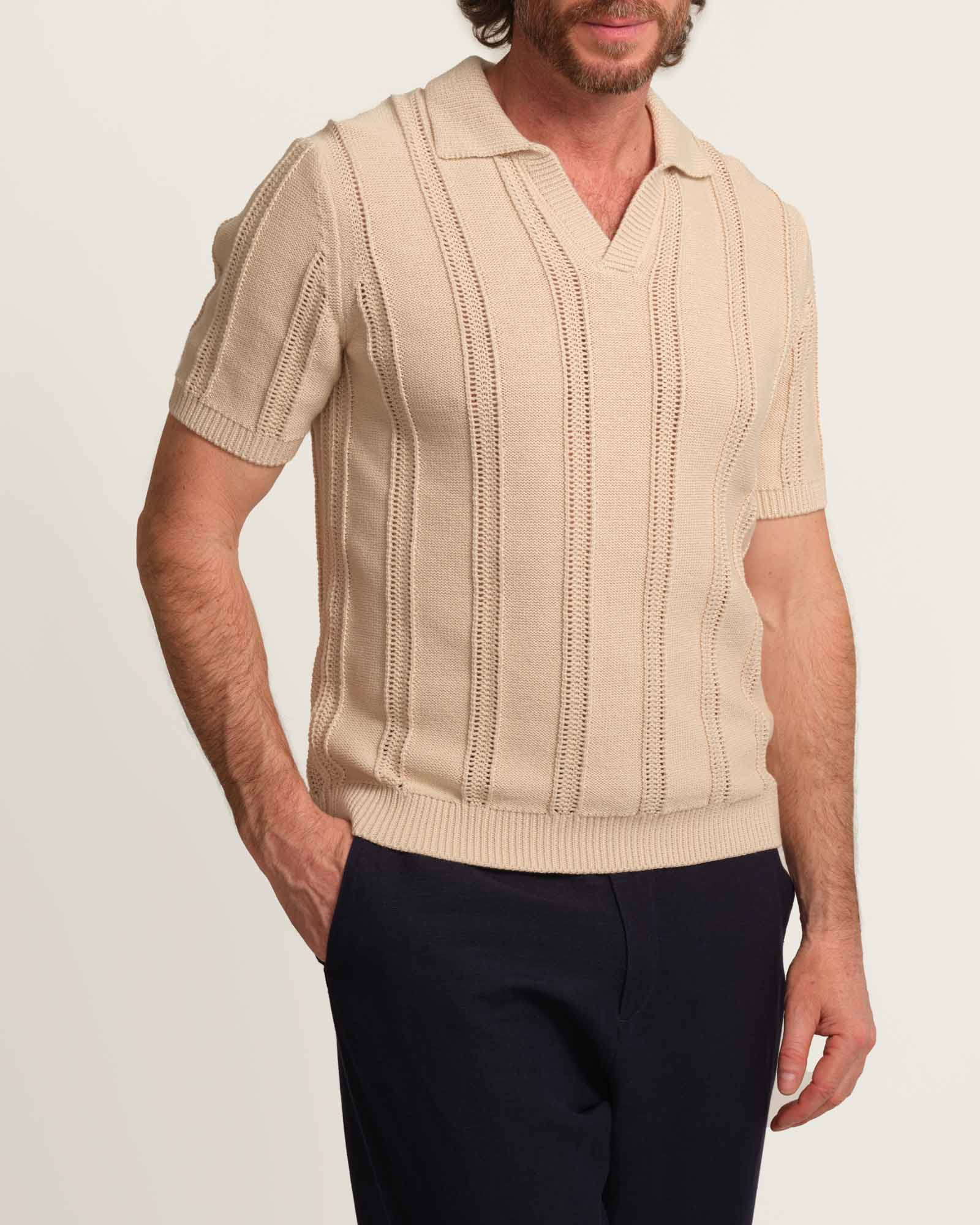 Shop Truth Men's Novelty Knit Sweater Polo | JANE + MERCER