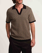 Truth Men's Abstract Jacquard Sweater Polo | JANE + MERCER