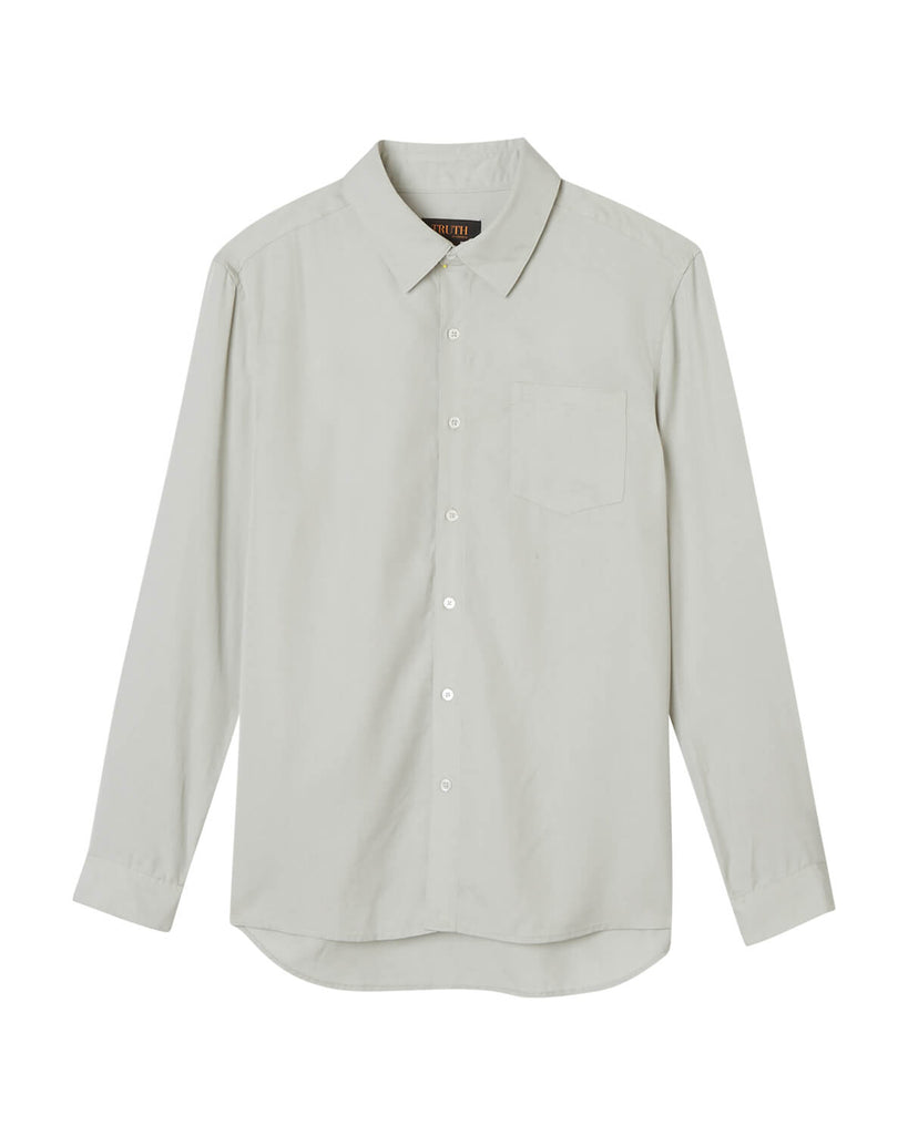 Men's Collared Button Down Woven Shirt, Sage | Truth Men's