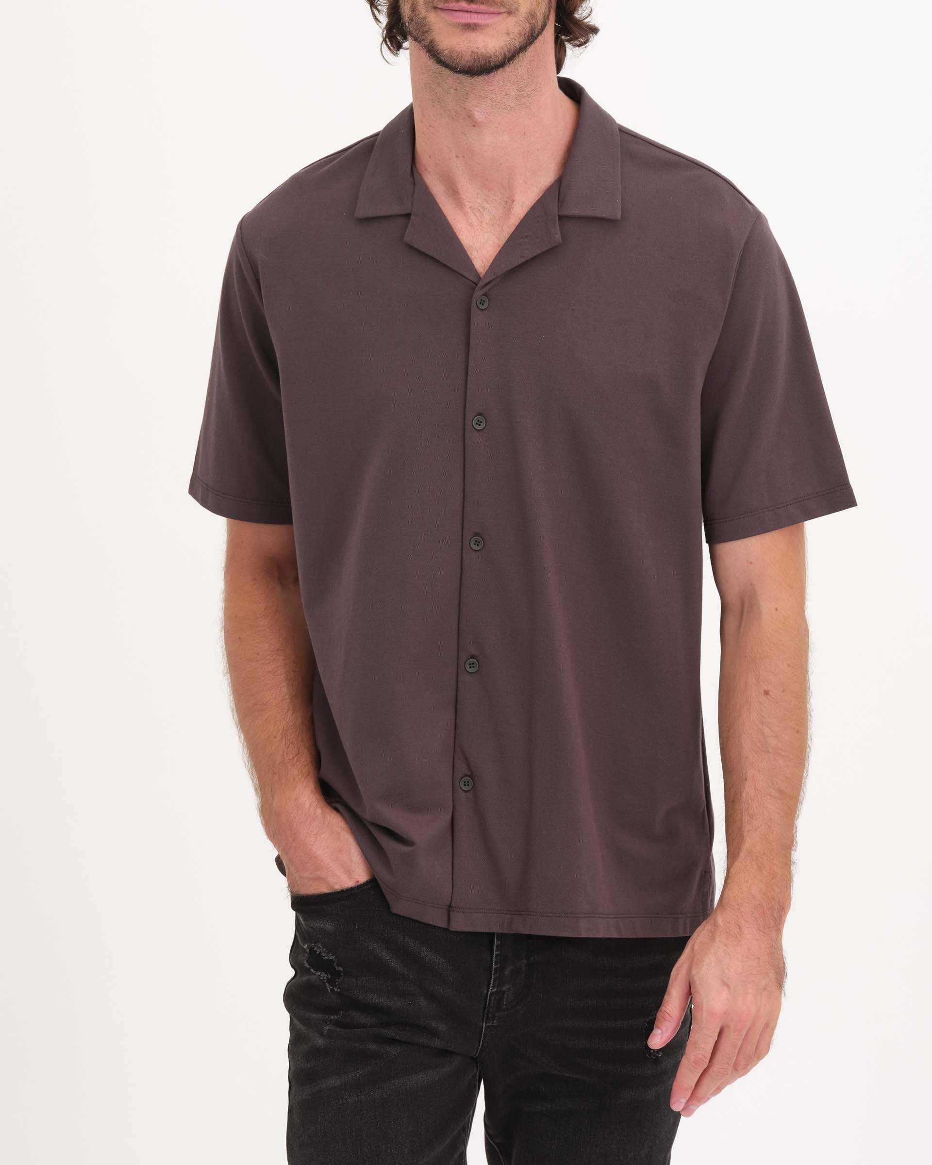 Men's Collared Button Down Knit Shirt | Truth Men's