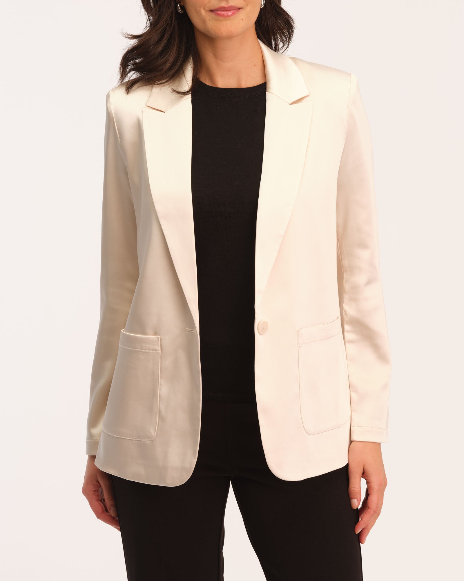 Shop Truth Women's Single Breasted Blazer with Patch Pockets | JANE + MERCER