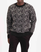 Men's Bicolor Knit Crew Neck Sweater | Truth Men's | JANE + MERCER