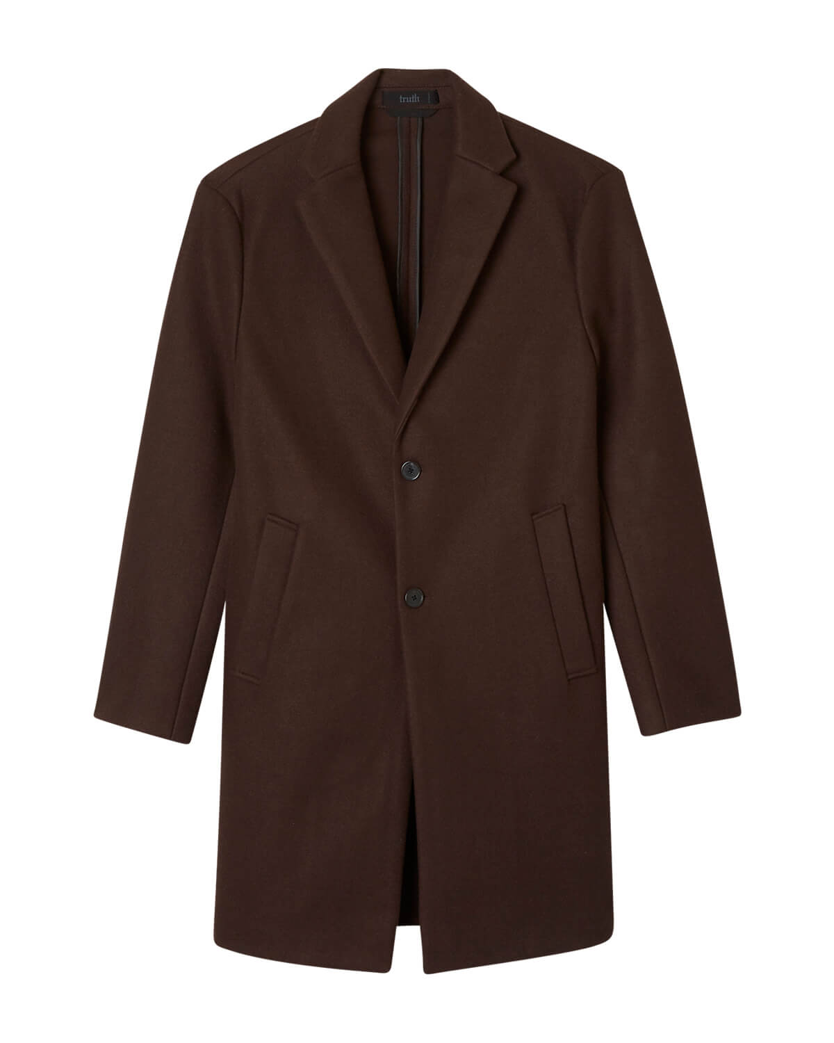 Shop Stretch Fabric Tailored Two-Button Coat | Truth Men | JANE + MERCER