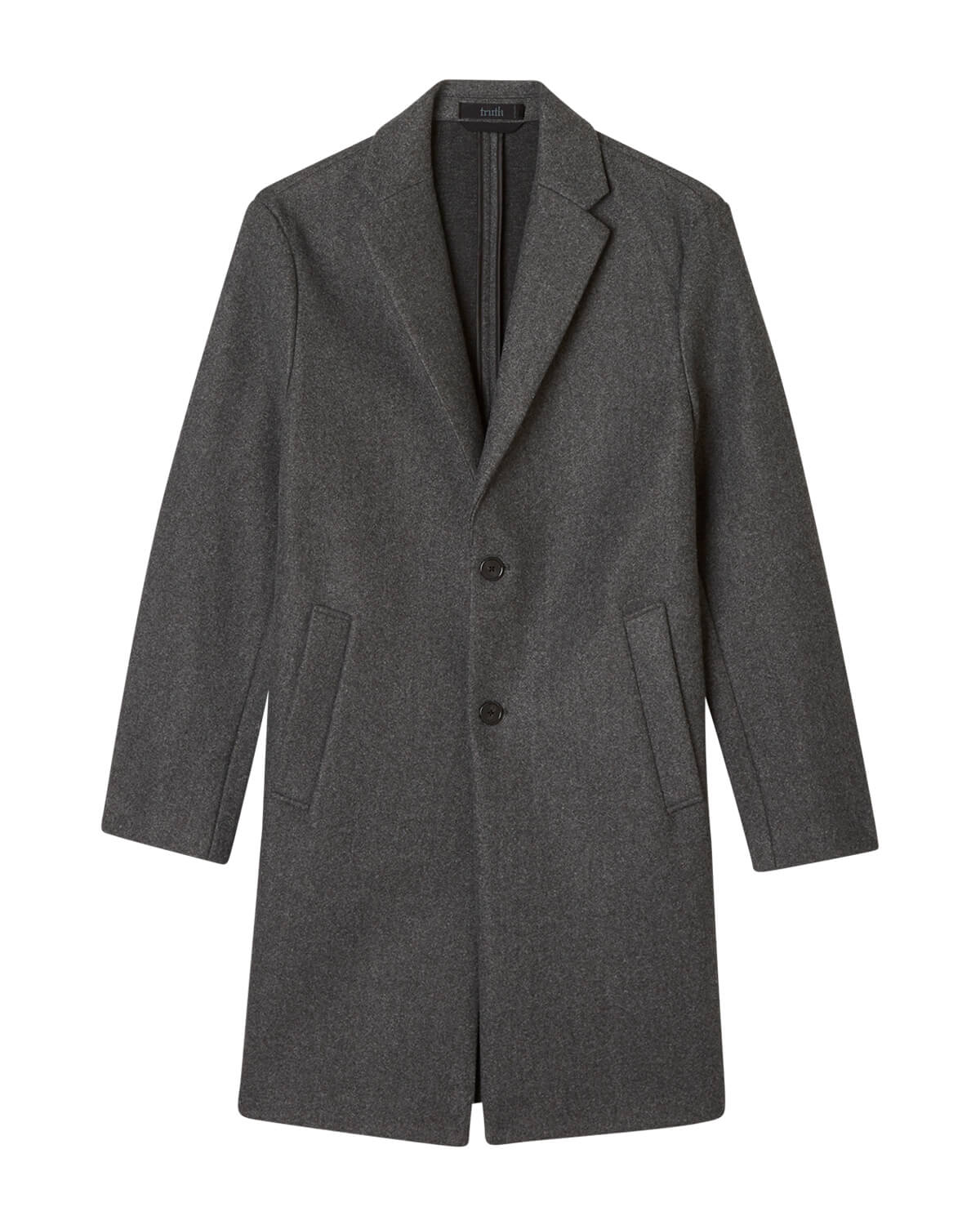 Men's Stretch Tailored Two-Button Coat, Dark Grey | Truth Men's
