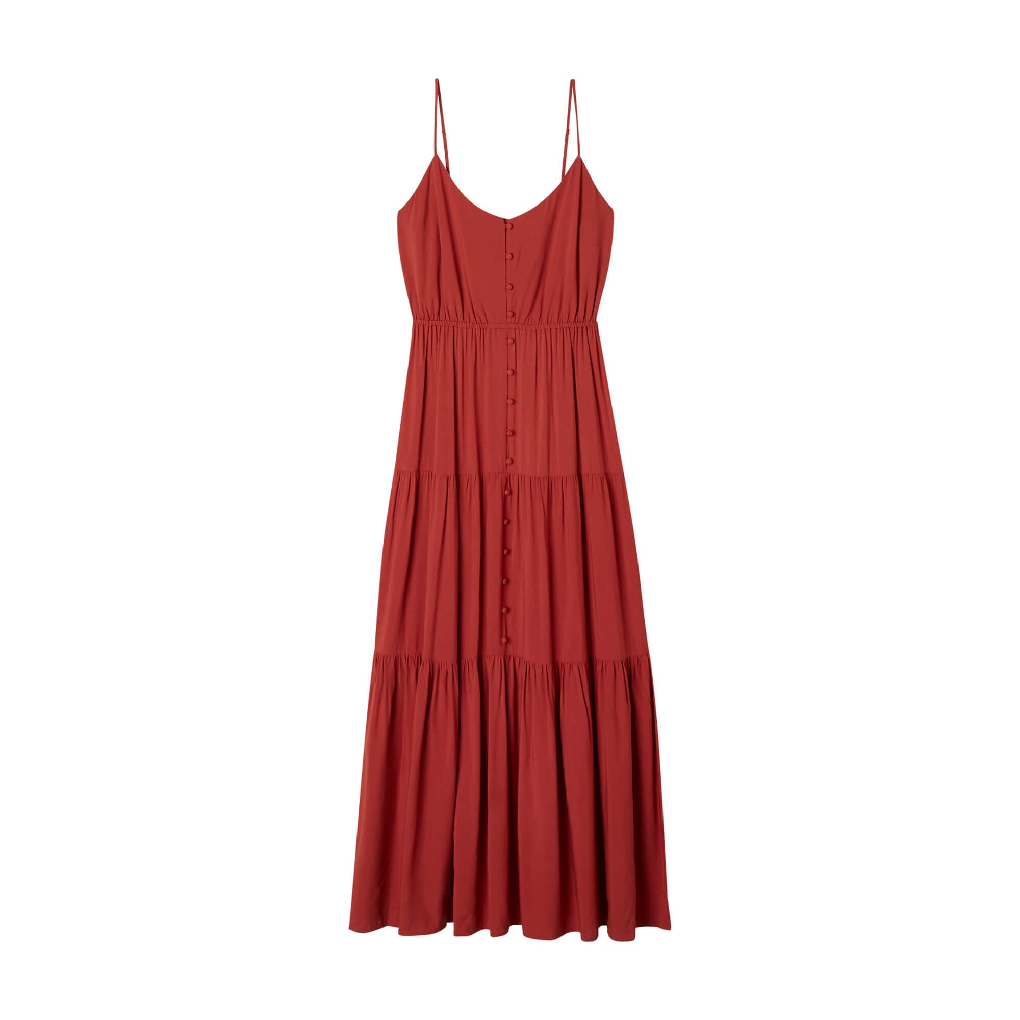 Shop Tiered Sleeveless Button Down Dress | Chelsea & Theodore | JANE + MERCER