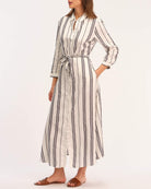 Philosophy Women's Button Front Striped Maxi Shirt Dress | JANE + MERCER