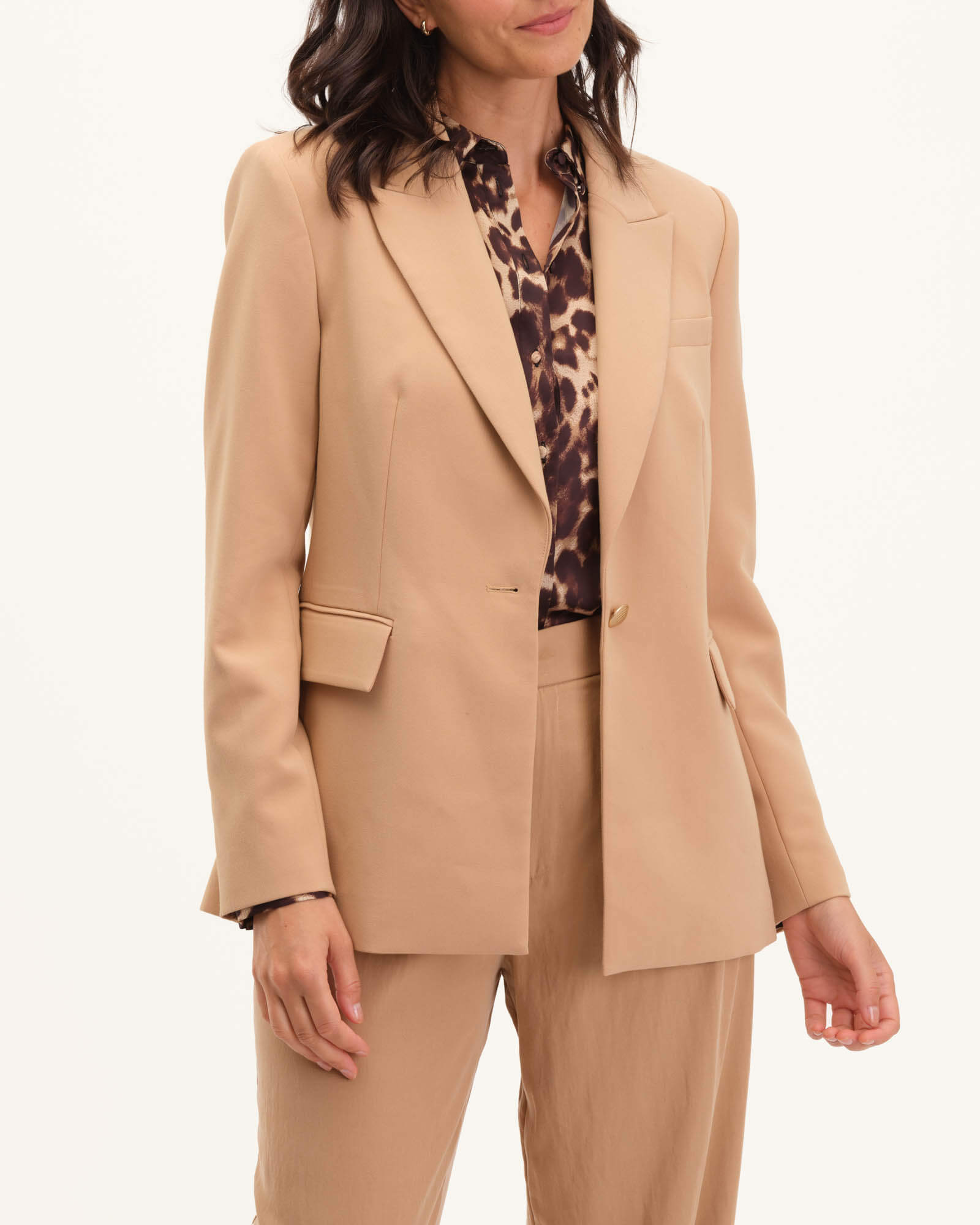 Single Button Peak Lapel Blazer Elie Elie Tahari