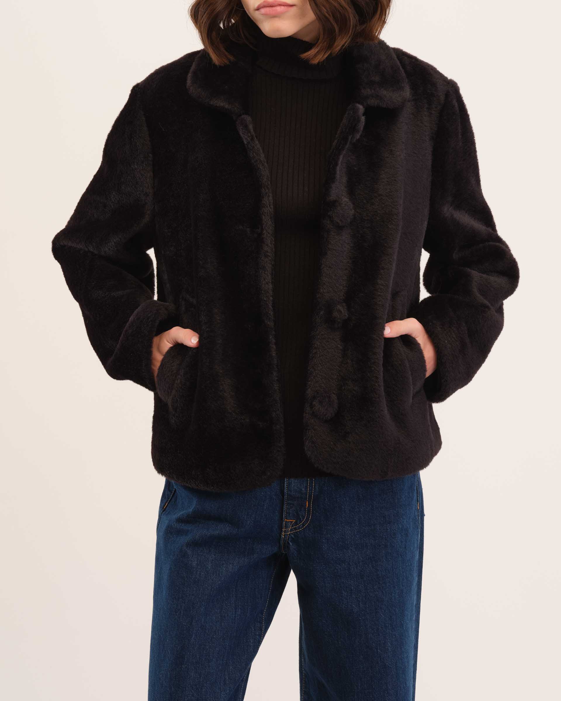 Tahari discount faux fur