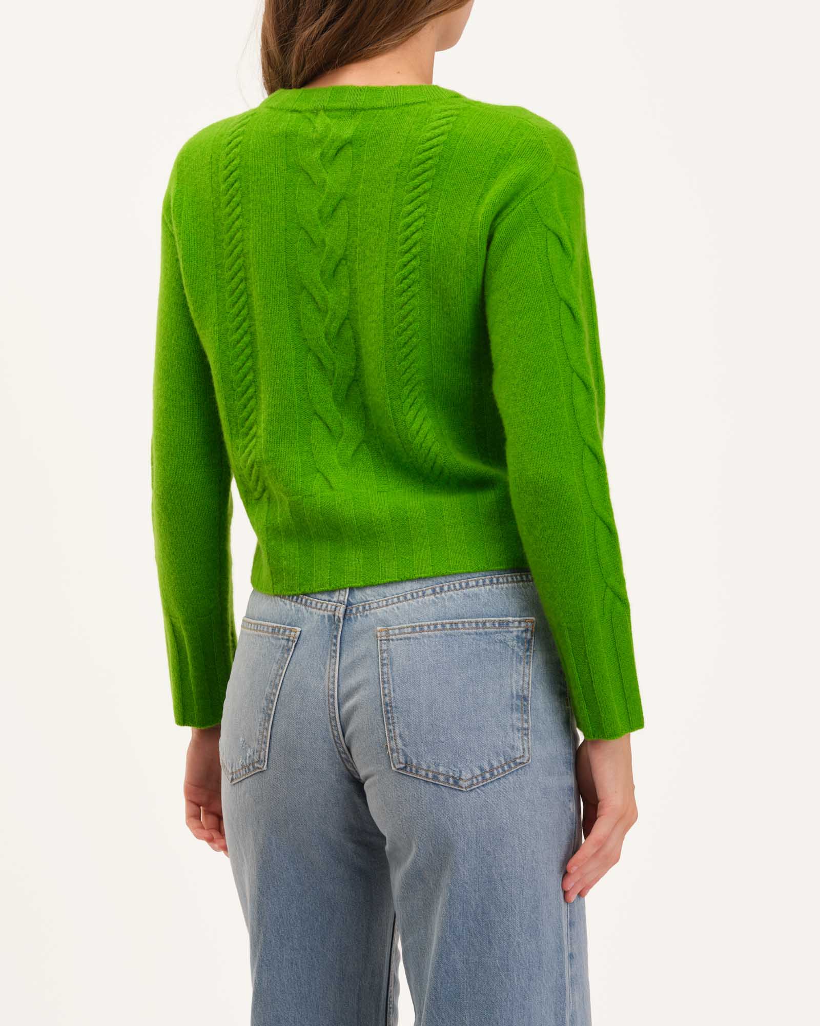 Shop Cashmere Cable Crew Neck Sweater | Elie Elie Tahari | JANE + MERCER