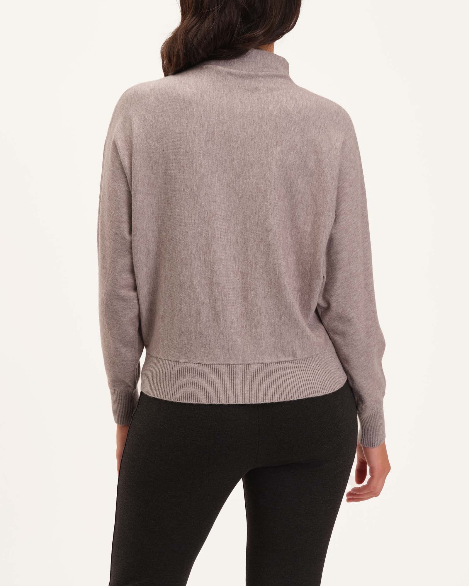 Mock Neck Dolman Sleeve Sweater