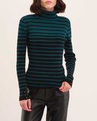 Striped Turtleneck Sweater | Elie Elie Tahari | JANE + MERCER