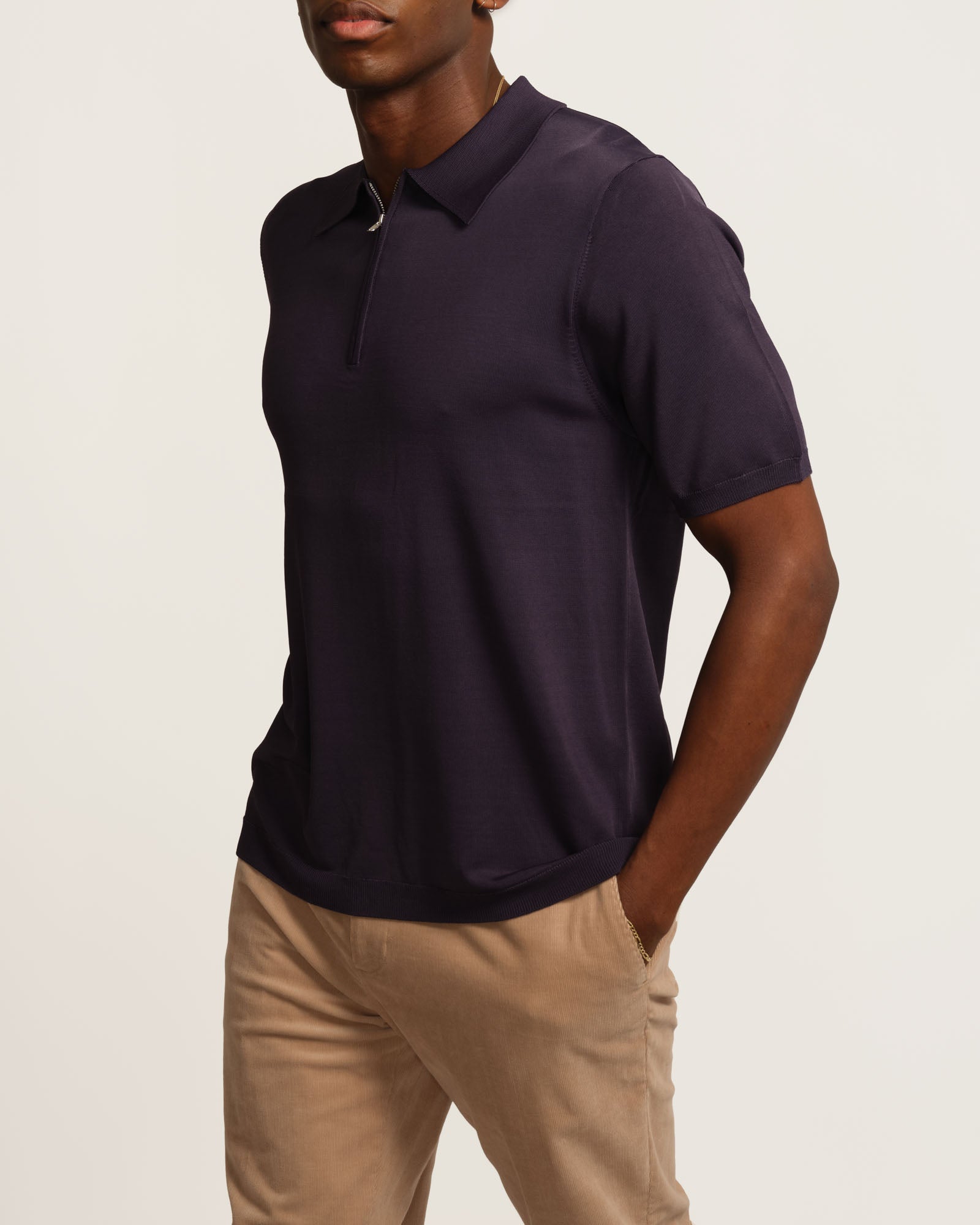 Elie Tahari Men s Half Zip Stretch Sweater Polo