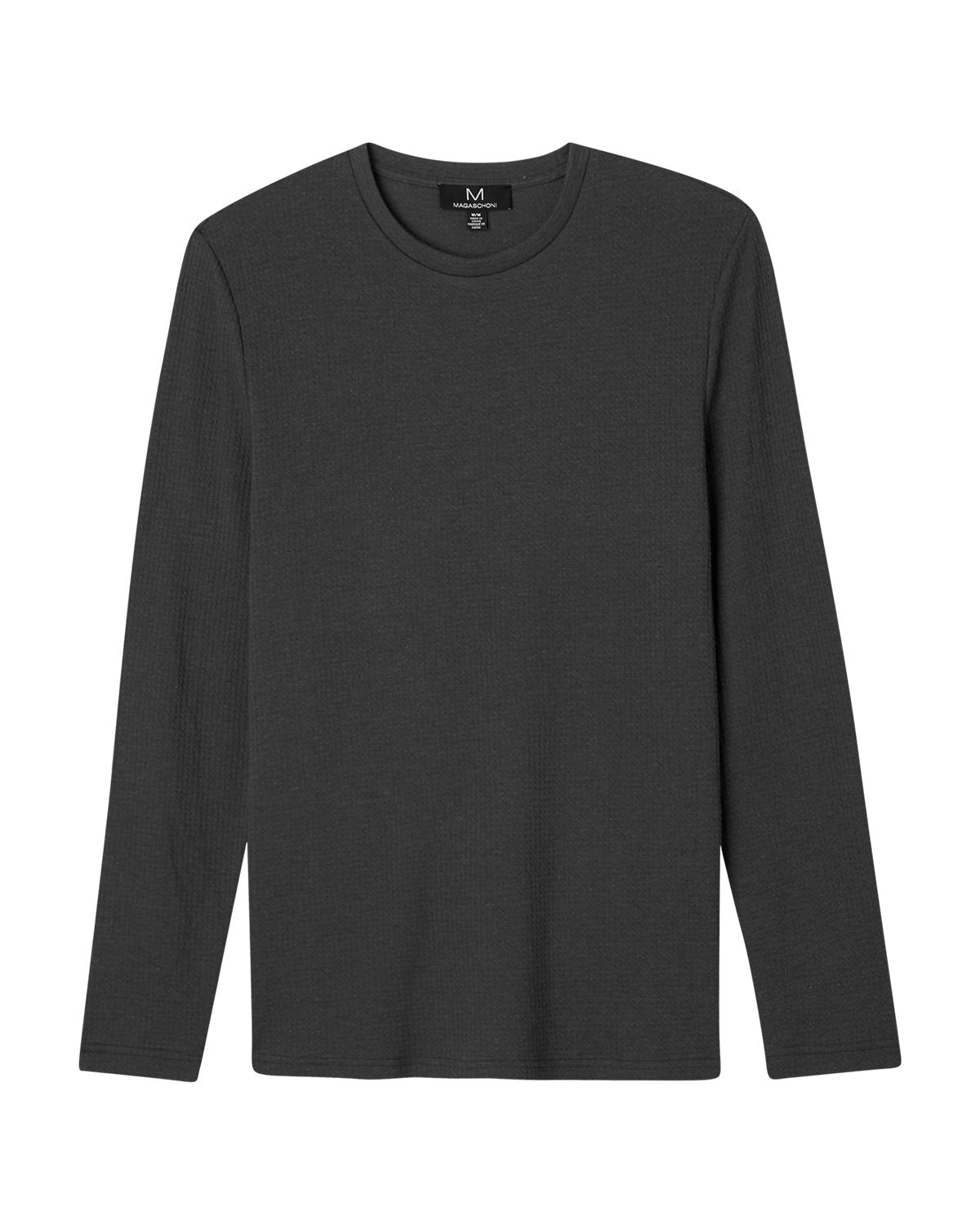 Men's Cotton-Modal Knit Pullover Sweater, Charcoal | M Magaschoni Men's