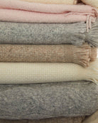 Elie Tahari 50x70 Alpaca and Wool Throw Blanket, Oatmeal Heather | JANE + MERCER