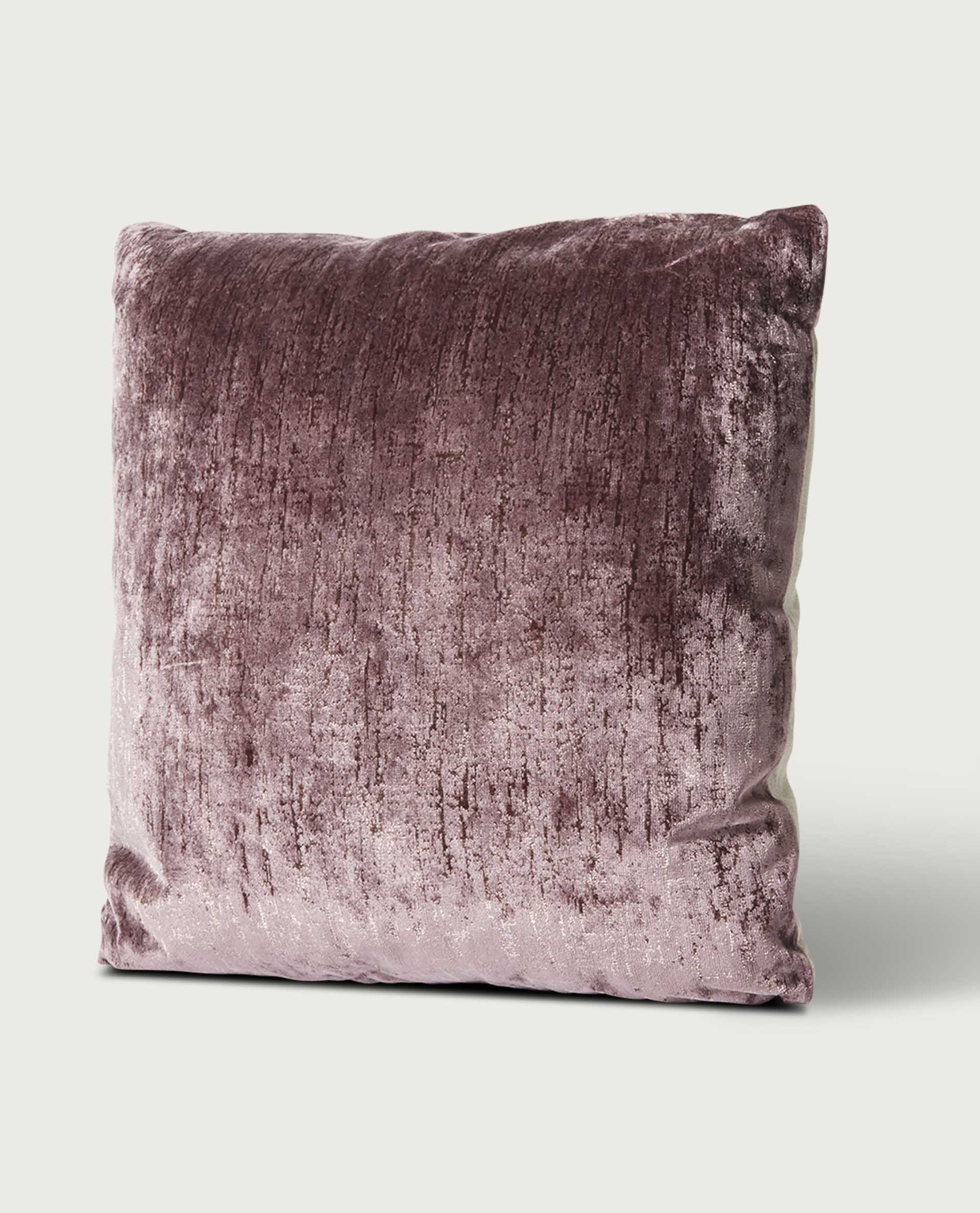 17x17 Jacquard Velvet Pillow, Purple | Magaschoni Home