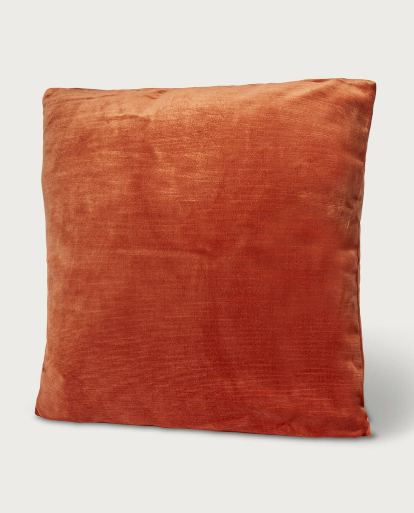 20x20 Victoria Velvet Pillow, Burnt Orange | Elie Tahari Home