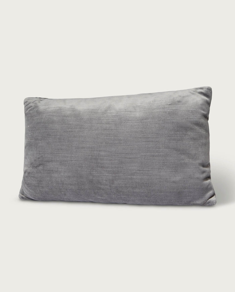 14x22 Victoria Velvet Pillow, Grey | Elie Tahari Home